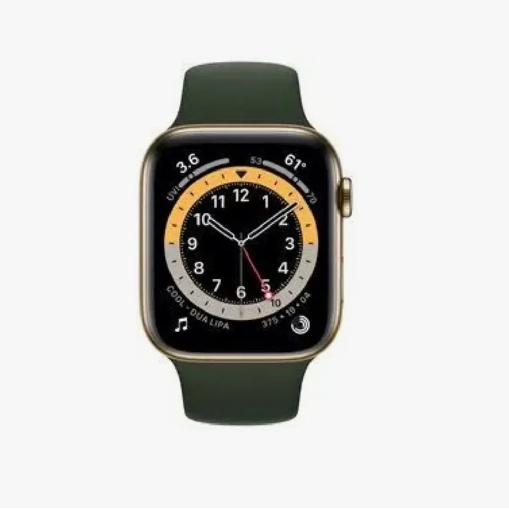 Limited Edition Apple Watch Series 6 44mm Gold Case with Cyprus Green Band